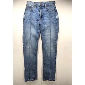 Revice Denim Star Patch High Rise Straight Leg Jeans Blue Size 25